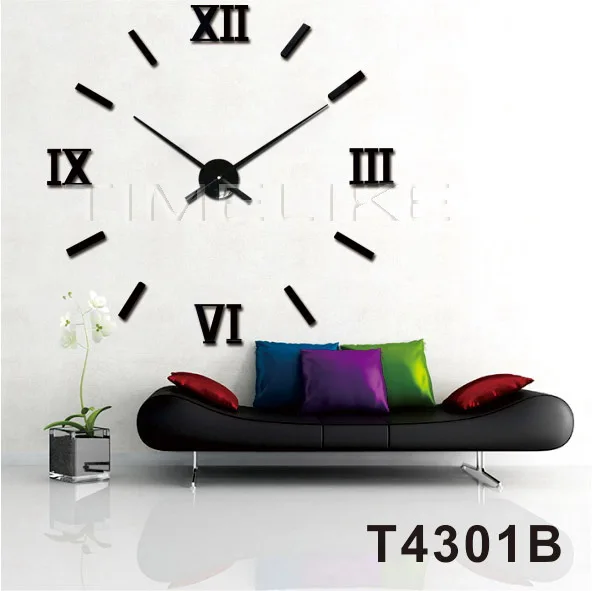 

Fashion DIY Large Wall Clock 3D Acrylic Mirror Wall Stickers Quartz Clock Living Room Decor Horloge Watch