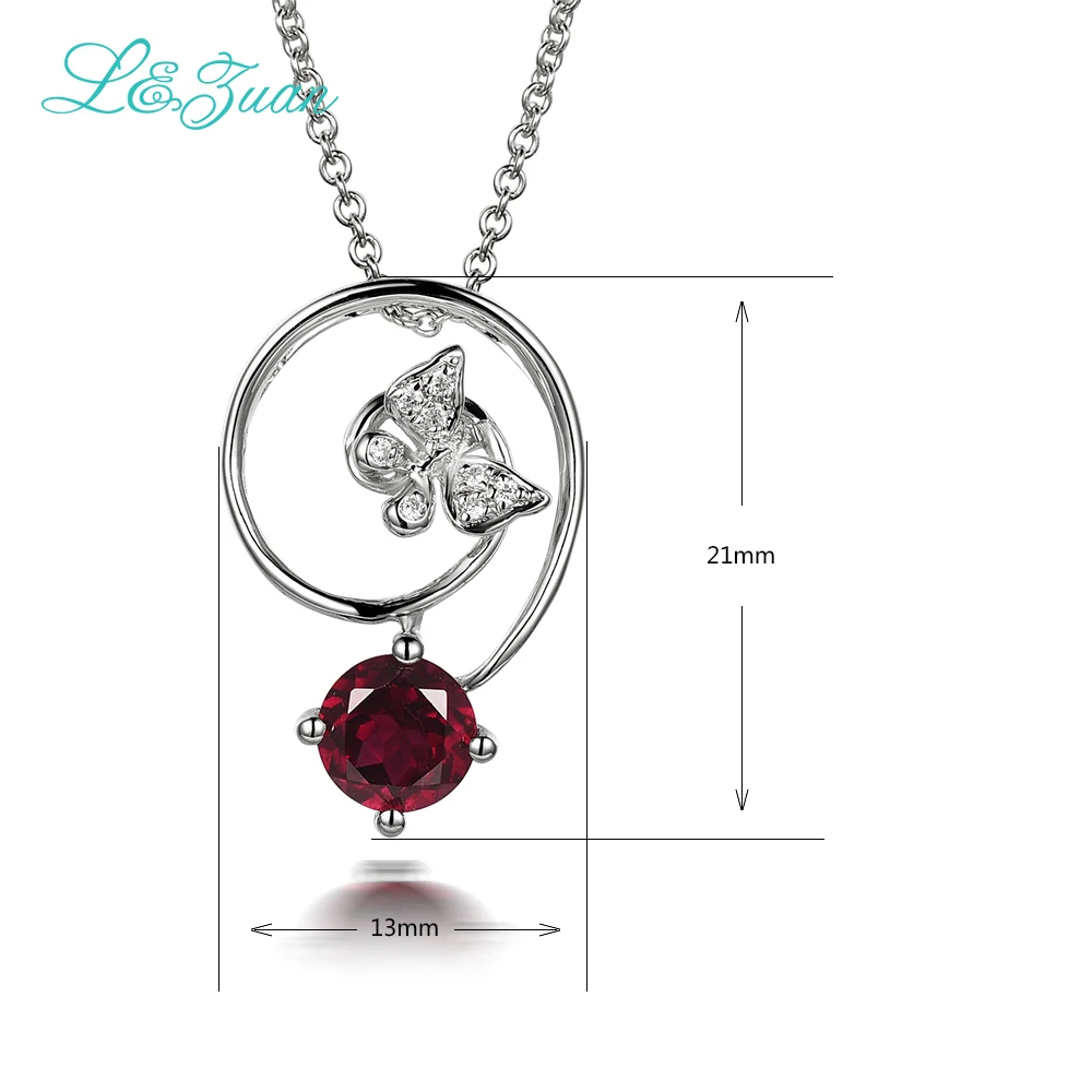 Женская подвеска в виде бабочки I & zuan ожерелье из серебра 925 пробы с красным