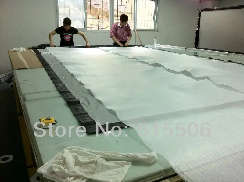 Портативный мягкий ПВХ проекционный 3D серебряный экран 16:9 10" дюймов с черными границами и прорезями на краях экрана