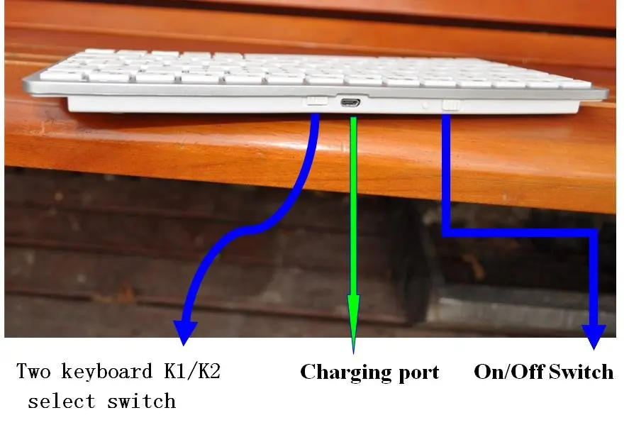 10 дюймов перезаряжаемая 2в1 Bluetooth беспроводная клавиатура для Macbook Mac ipad iphone android windows планшет