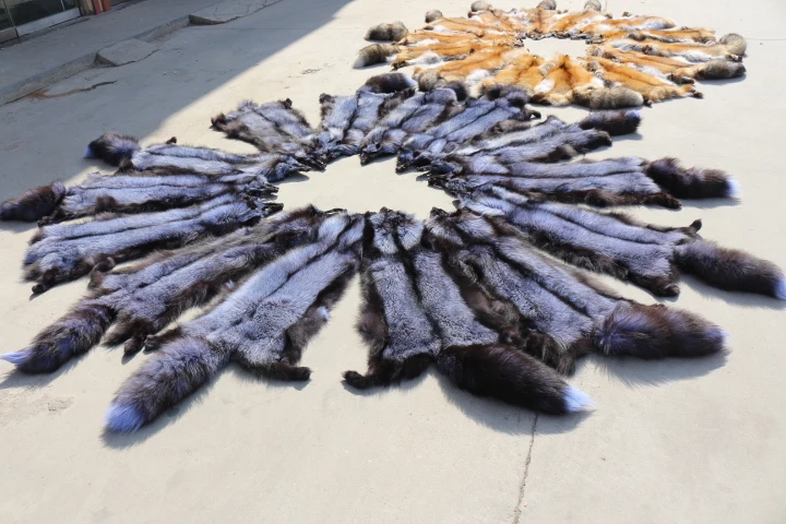 Оптовая продажа натуральный цвет кожа из Меха чернобурки | Дом и сад