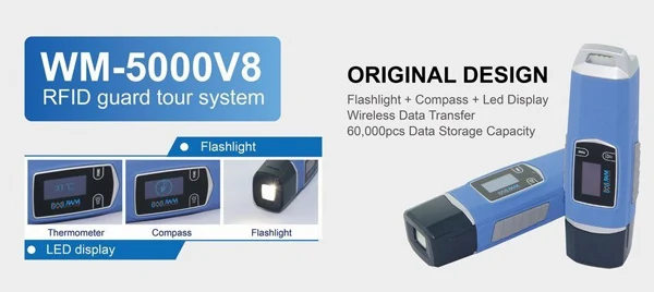 Длинный диапазон V8 охранная система патрулирования с фонарик 10 бирки, 2 сотрудников теги и Облачное программное обеспечение