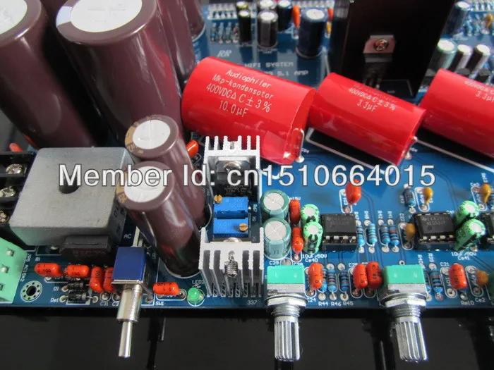 Diy kit 5,1 hifi плата 5,1 Плата усилителя с предусилителем tda7293 сабвуфер с защитой большой ватт diy домашнее видео