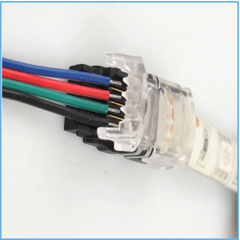 Светодиодная лента аксессуары RGB 10 мм 4 контакта без кабеля для пайки 18 22AWG гибкая