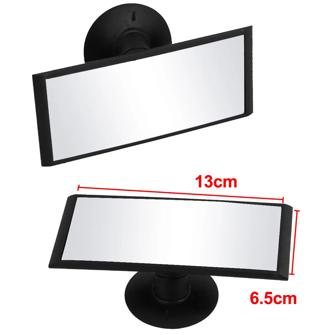 Зеркало заднего вида X Autohaux с присоской для автомобиля длина 13 см черная