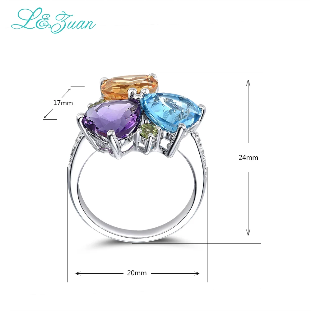 Женское кольцо с камнем в форме сердца I & Zuan из стерлингового серебра 925 пробы