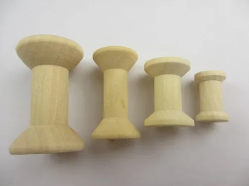 Распродажа Lucia crafts смешанные Размеры 25/30/40/50 мм натуральный цвет деревянные бобины в классическом стиле, набор инструментов для самостоятельного древесины скрученный 24 шт. E0717
