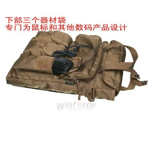 Ремень для тактического снаряжения WINFORCE/WS-16 Duty Laptop 1" вертикальная сумка/ CORDURA/гарантированное качество Военная и уличная сумка через плечо