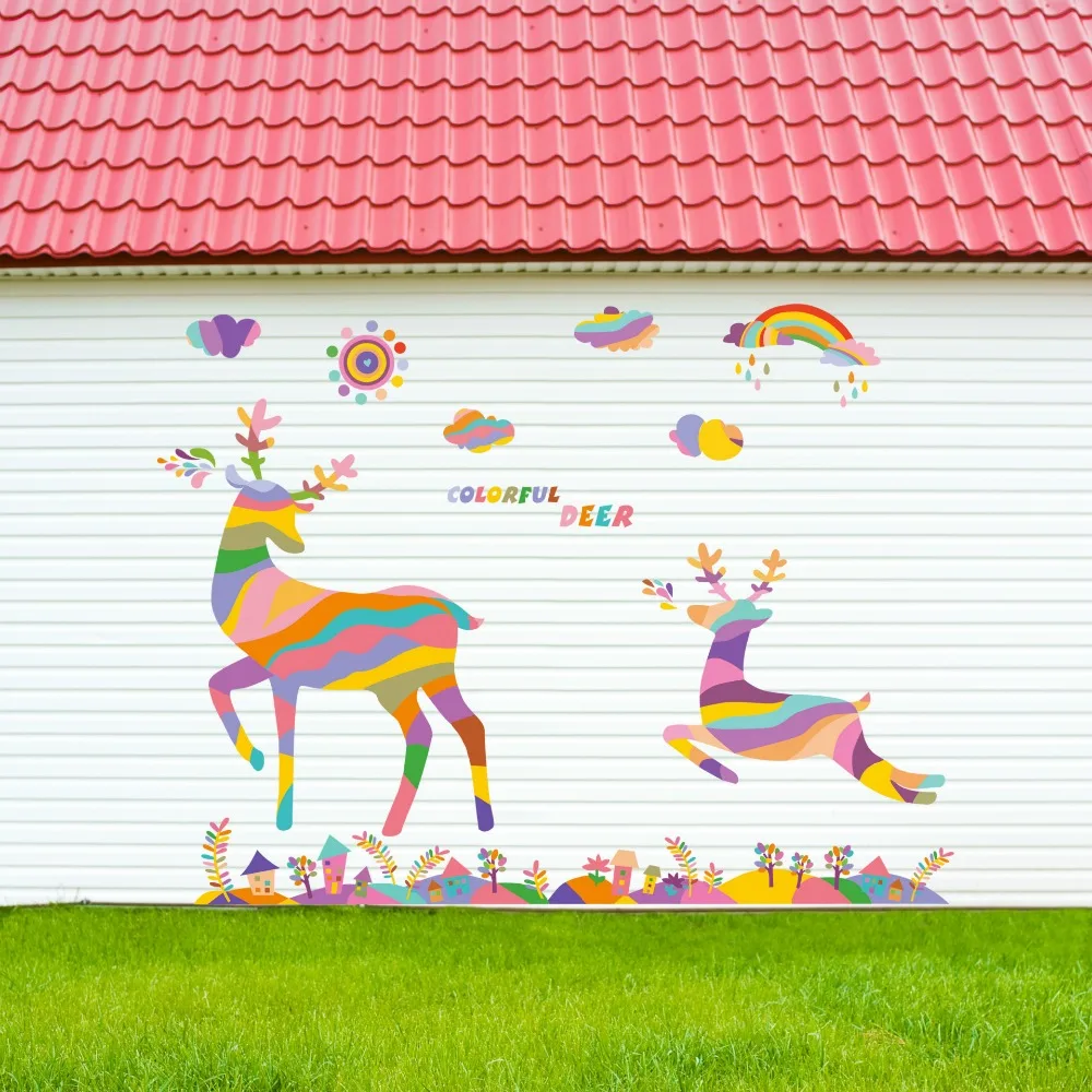 Красочные Облако Mi Лу Наклейка на стену Стикеры магазине окно стекло с