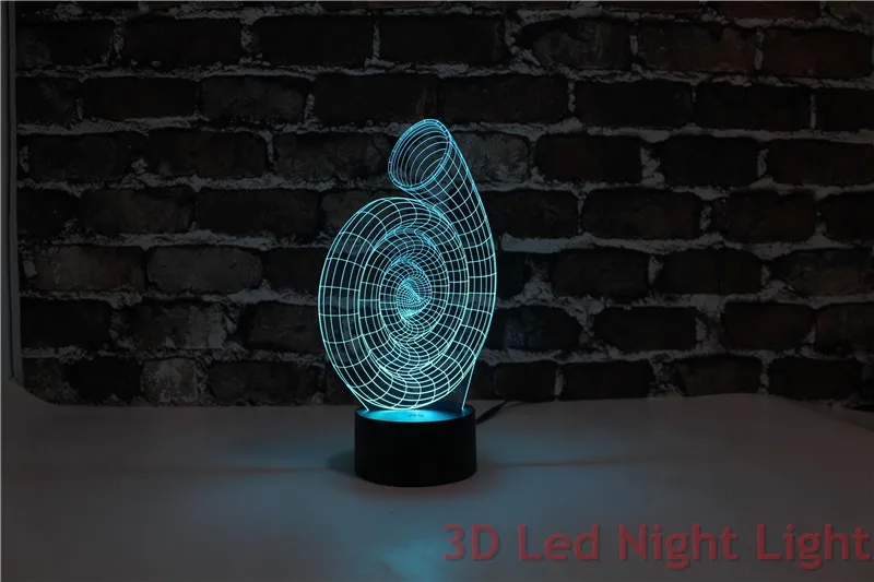 Led 3D Раковины Форма Крытый Спальня Небольшие Декоративные Статья с CE и UL