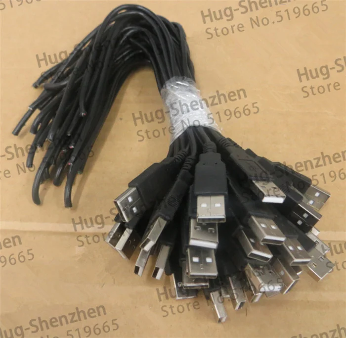High quality USB Male Plug 4 Wire Power Connector Cable About 30CM 100pcs