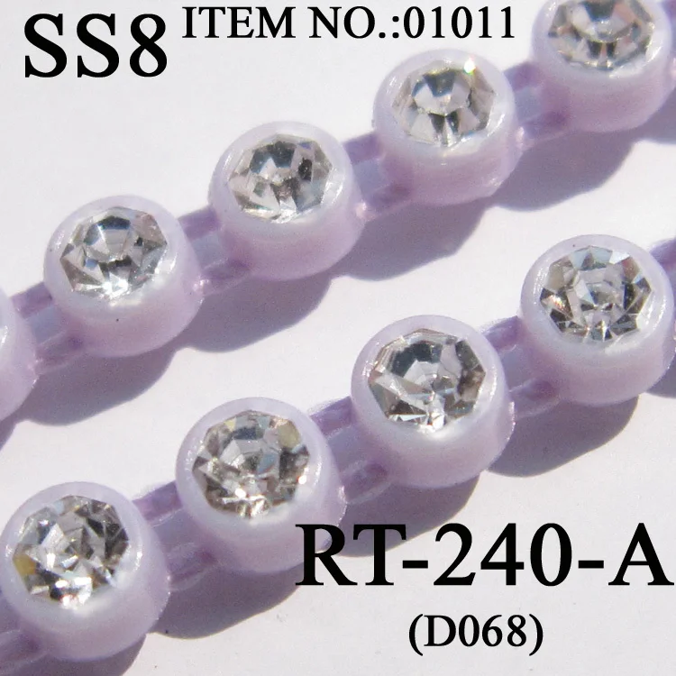 SS8 Plastic Crystal Rhinestone Banding Jewellery Making Accessories 10Yards/lot Crystal Rhinestone Banding Trim AM TAIDIAN
