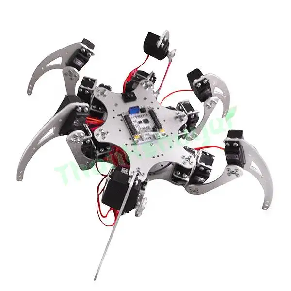 С 18 шт. MG996R Servo& шаровой подшипник 18DOF насекомое из алюминия Паук Шесть робот с ногами комплект