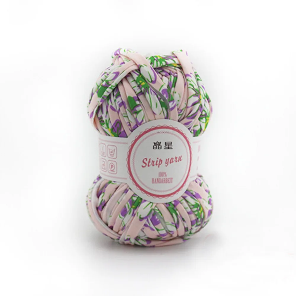 Mat Knitted Yarn Printed Flower Colors Hand Knitting Fabric Crochet Cloth Ribbon 500g/lot | Дом и сад