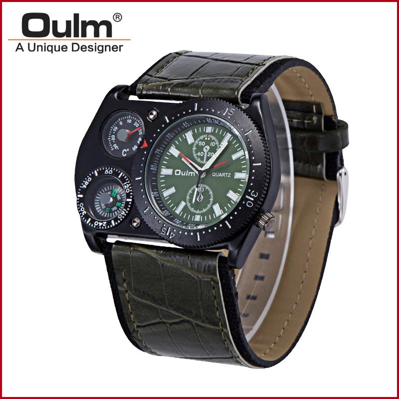 Мужские наручные часы oulm Брендовые прямые Заводская цена pc21 кварцевые с одним