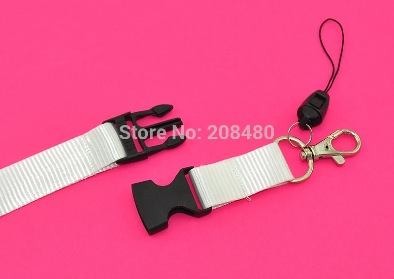 Бесплатная доставка-простой &quotбелый&quot цветной ремешок брелок ожерелье