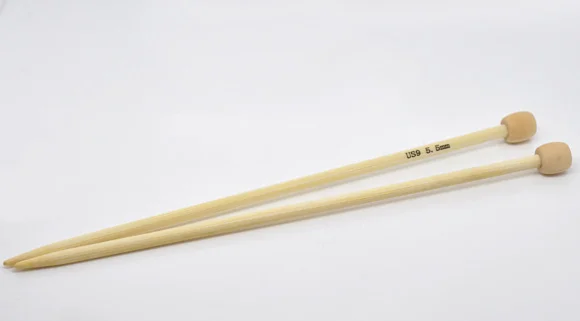 1 пара 23 см бамбуковых спиц SP для вязания (размер США 9/5 5 мм) | Дом и сад