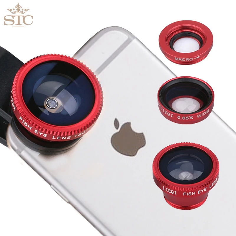 NKOBEE Универсальный Мобильный Телефон Линзы 3 в 1 Широкоугольный Макро Рыбий Глаз