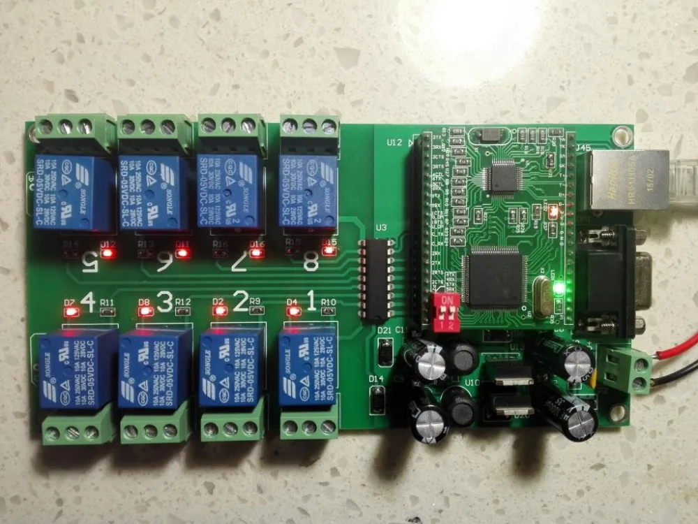 8 Modbus TCP Ethernet сетевой релейный модуль умный дом|network relay|network relay modulesmart home |