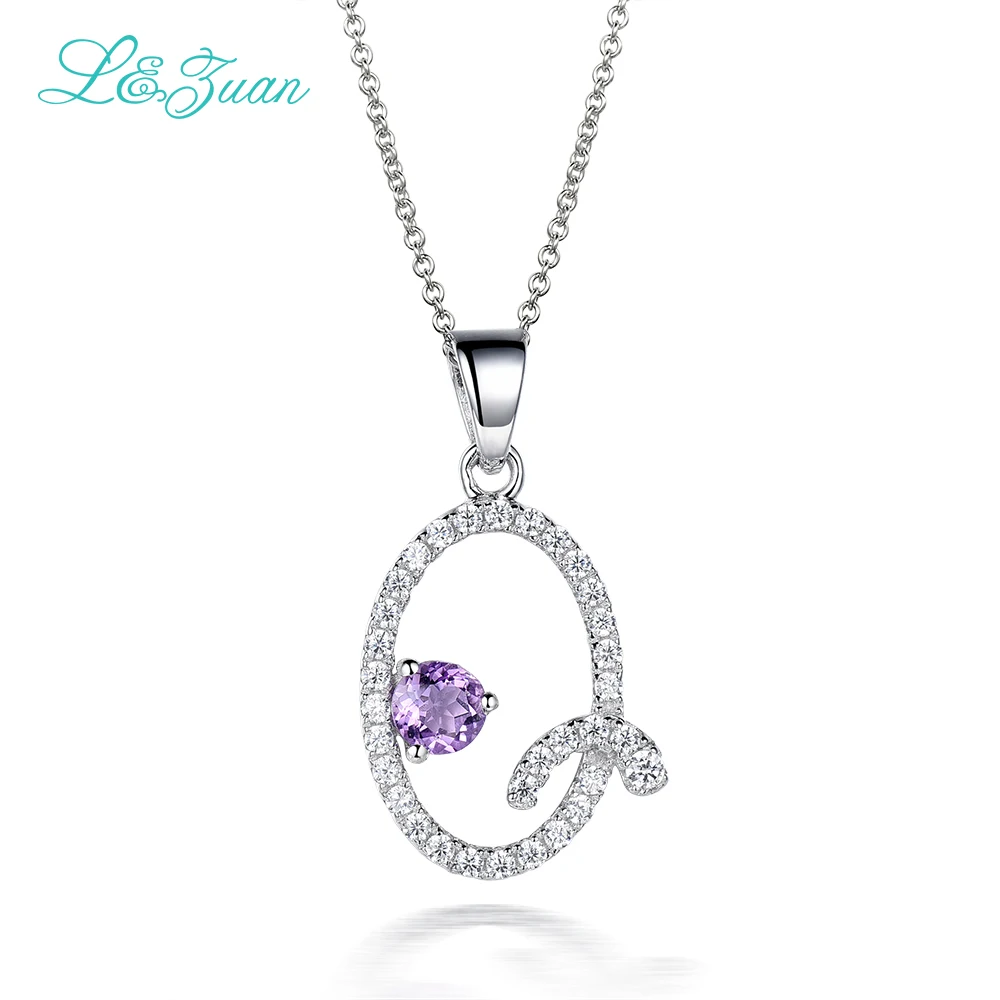 Женское ожерелье из серебра 2017 пробы с подвеской буквой 925 карат | Украшения и