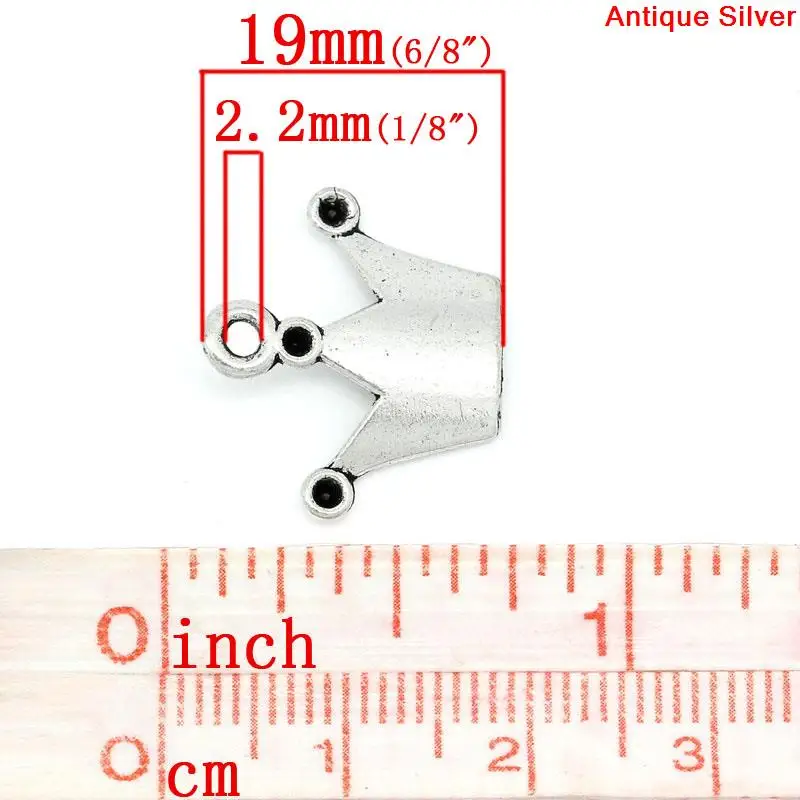 50 шт. подвески и в виде короны со стразами мужские для ювелирных изделий 19x17