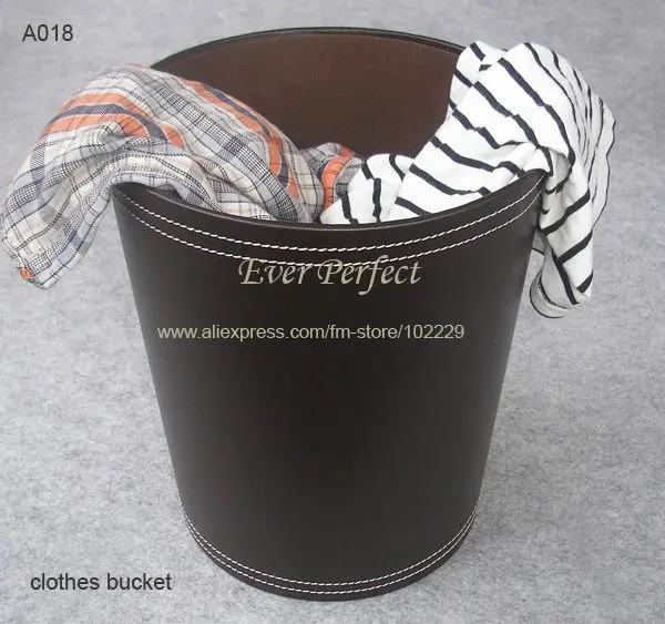 Ever Perfect H28cm круглый из искусственной кожи бытовые/Офисные мелочи отходы мусор мусорное ведро коричневый A018