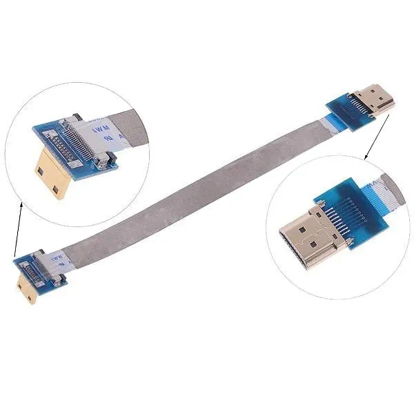 20 см камера DC DV FPV выделенный мини HDMI кабель HD 90 градусов гибкий FPC|mini sata to cable|mini dp