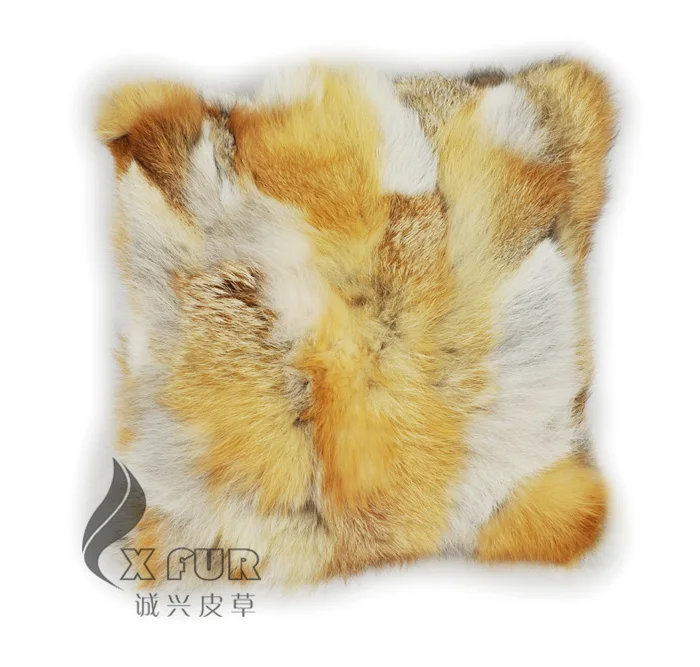 cx-d-52 40x40 см фабрики Китая Fox Мех животных диван Подушки Детские Чехол-Прямая - Цвет: red fox