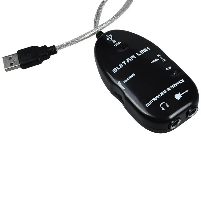 Black Легко подключи и играй Guitar Link к usb-интерфейсному кабелю для ПК и видеозаписи - Цвет: Black