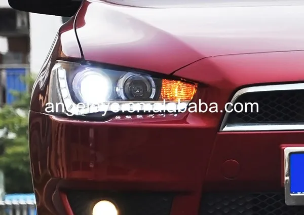 Для Mitsubishi Lancer Exceed 2008-2013 год LED Ангельские глазки головного света с линзы проектора