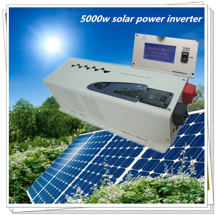 

CE,RoHS,ISO9001 Approved, LCD screen 5000 watt dc48v to ac 220v low frequency home use air condition inverter 5000w