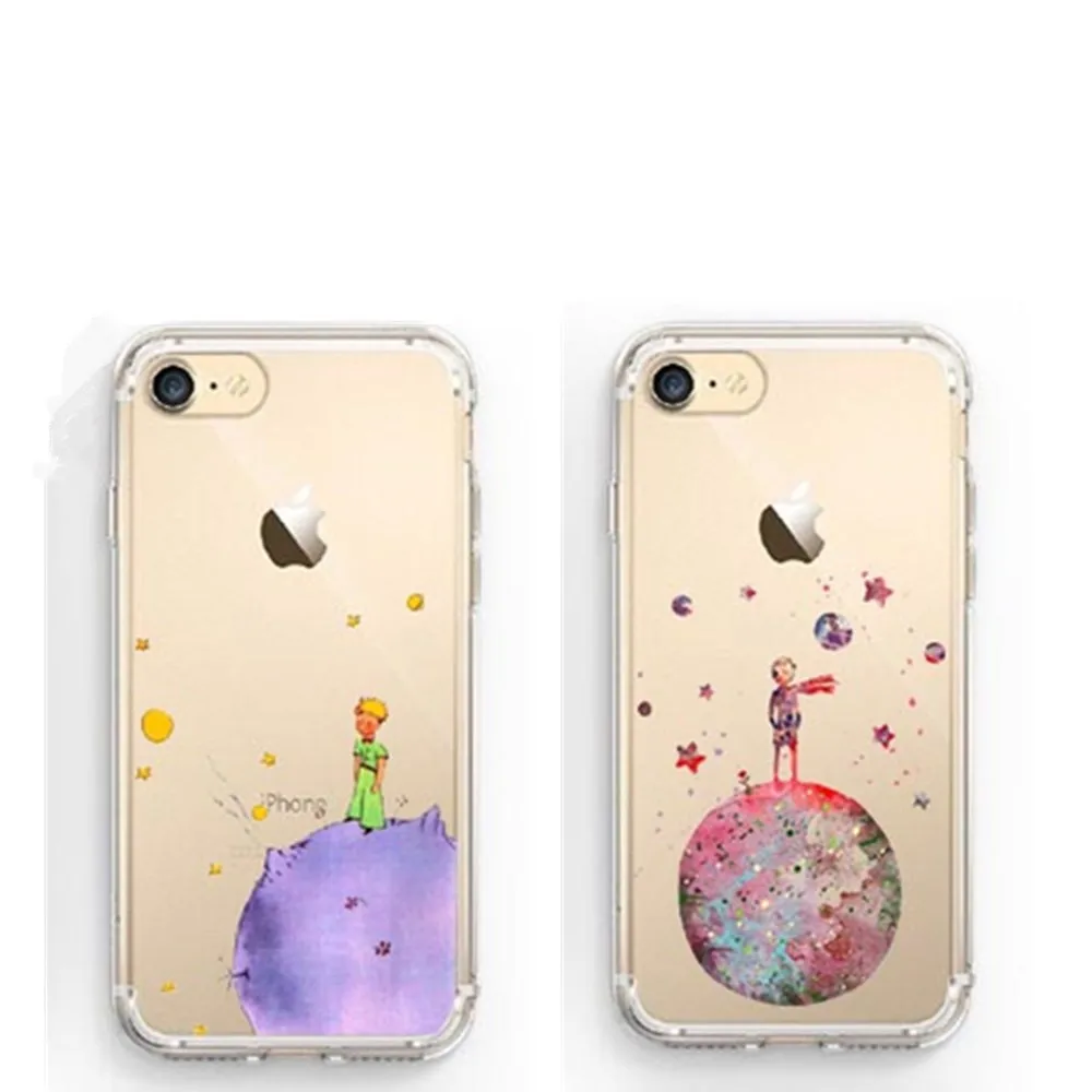 Чехол для телефона Мультфильм Маленький принц земля Космос прозрачный