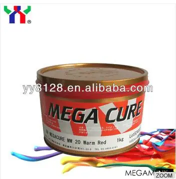 MW 20 теплый красный для плаката Япония MEGAMI MEGACURE UV офсетная печать чернил