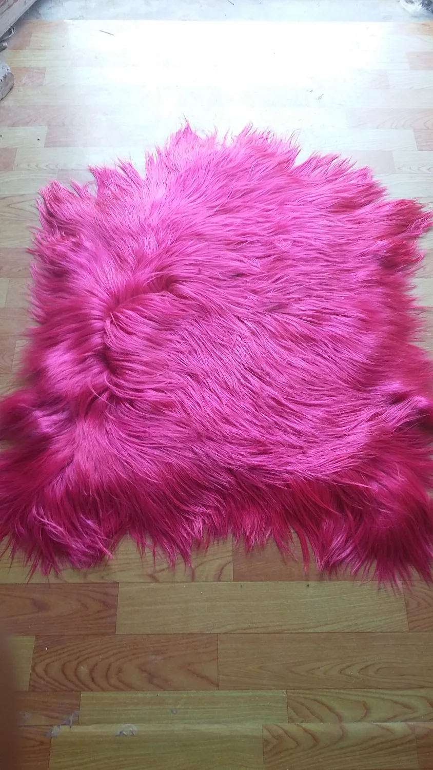 Низкая цена по прейскуранту завода окрашенная Коза Мех Детская меховая тарелка |