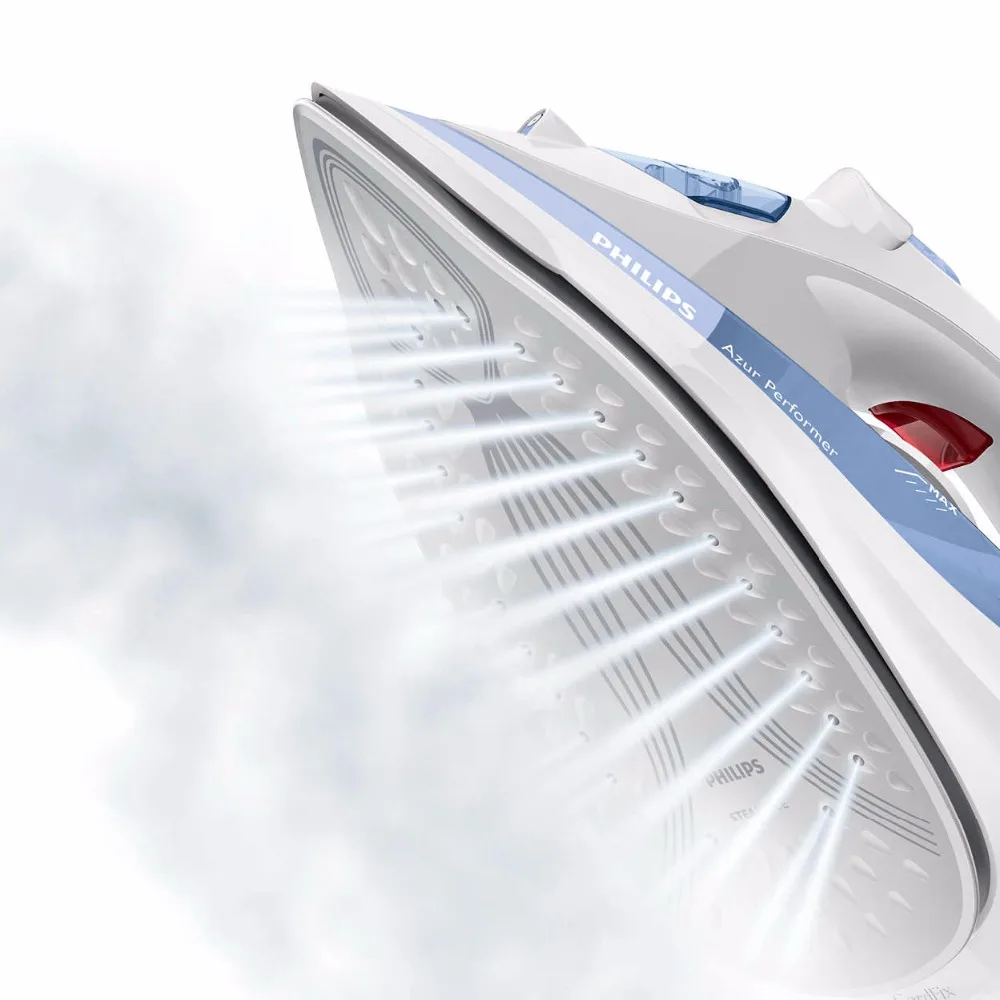 Philips Azur Performer Паровой утюг Подача пара 40 г/мин паровой удар 140г Подошва SteamGlide