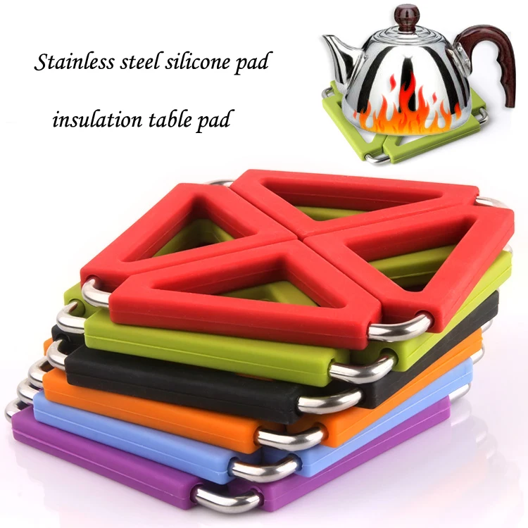 3 шт. Высококачественная Силиконовая подложка из нержавеющей стали складной стол