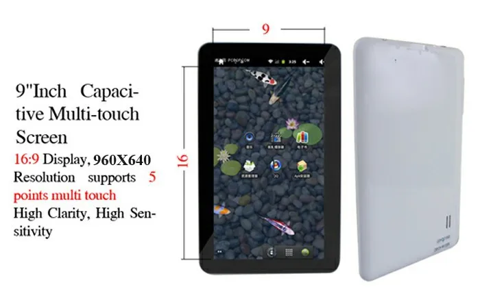 Подарок Bluetooth 9 дюймов Android 4,2 Allwinner A23 Cortex A8 512MB 8GB емкостный экран дешевый планшетный ПК