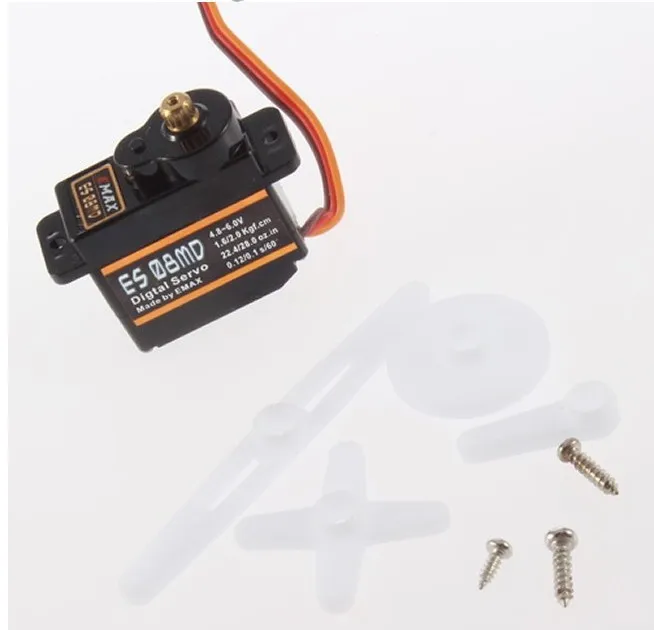 4x EMAX ES08MD металлическая Шестерня цифровой сервопривод sg90 ES08A ES08MA MG90S TREX 450