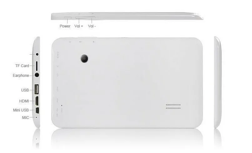 Двухъядерный 7 дюймов емкостный сенсорный экран Экран 8G Android 4.2.2 HDMI OTG WI-FI GPU Mali 400MP двухъядерный планшетный ПК, Камера дешевой цене планшетный ПК
