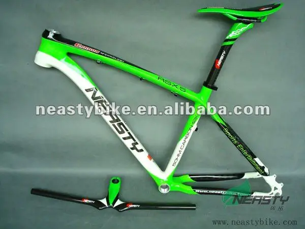 26er 1" и 17" Зеленая краска MTB Запасные детали для велосипеда, углепластик mtb велосипед части коллекция
