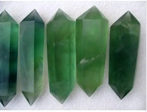 

6pcsHot sale top quality green fluorite quartz crystal points for healing