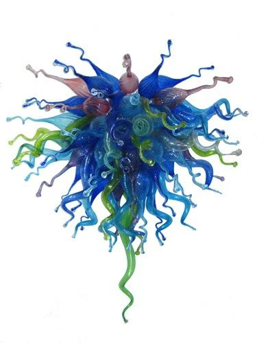 

Luxury Art Deco Lighting LED Bulbs Italian Style Hand Blown Murano Glass Colorful Flower Chandelier