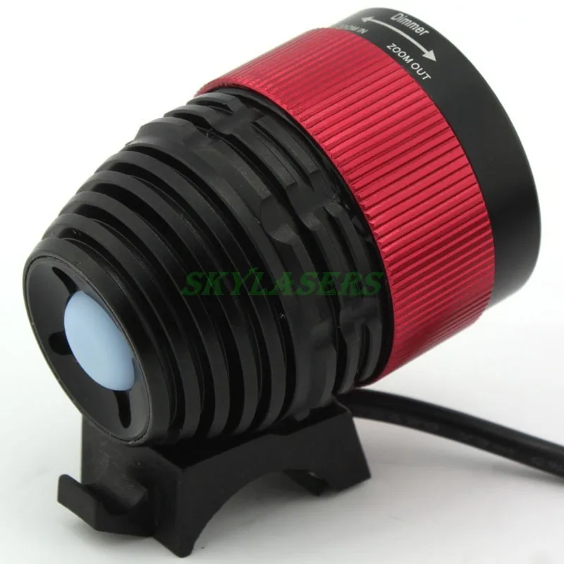 Zoomable XM-L T6 светодиодный велосипедный светильник, передняя фара для велосипеда, головной светильник, фара, 8,4 в, батарейный блок