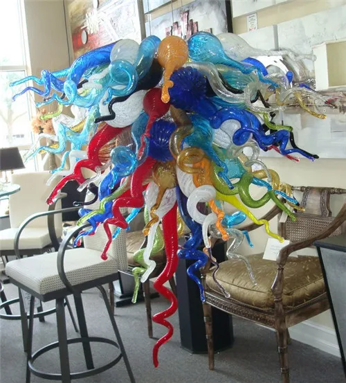 

European Style Home Designed Murano Blown Glass Crystal LED Art Decorative Vintage Colorful Chandelier