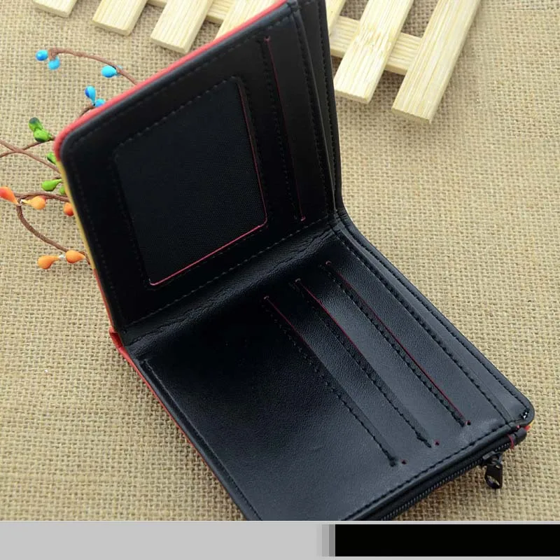 Короткий кошелек из искусственной кожи на молнии с принтом аниме Kantai|print fabric by the