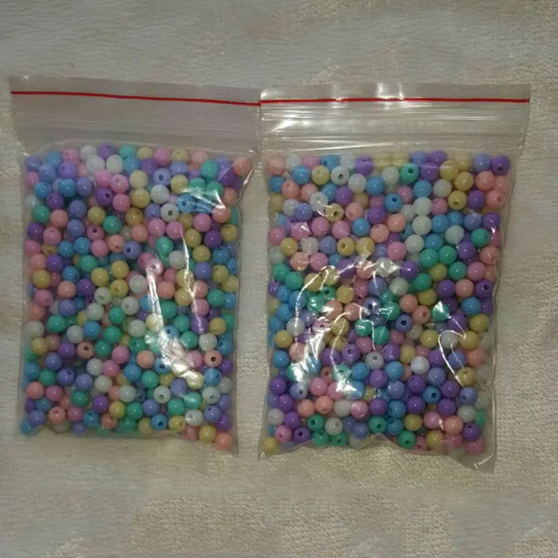 Уникальные бусины 500 шт разноцветные акриловые бусины Круглые бусины 6 мм Диаметр. Подходит для DIY женщин и мужчин браслеты и ожерелья Ювелирные изделия Подарки