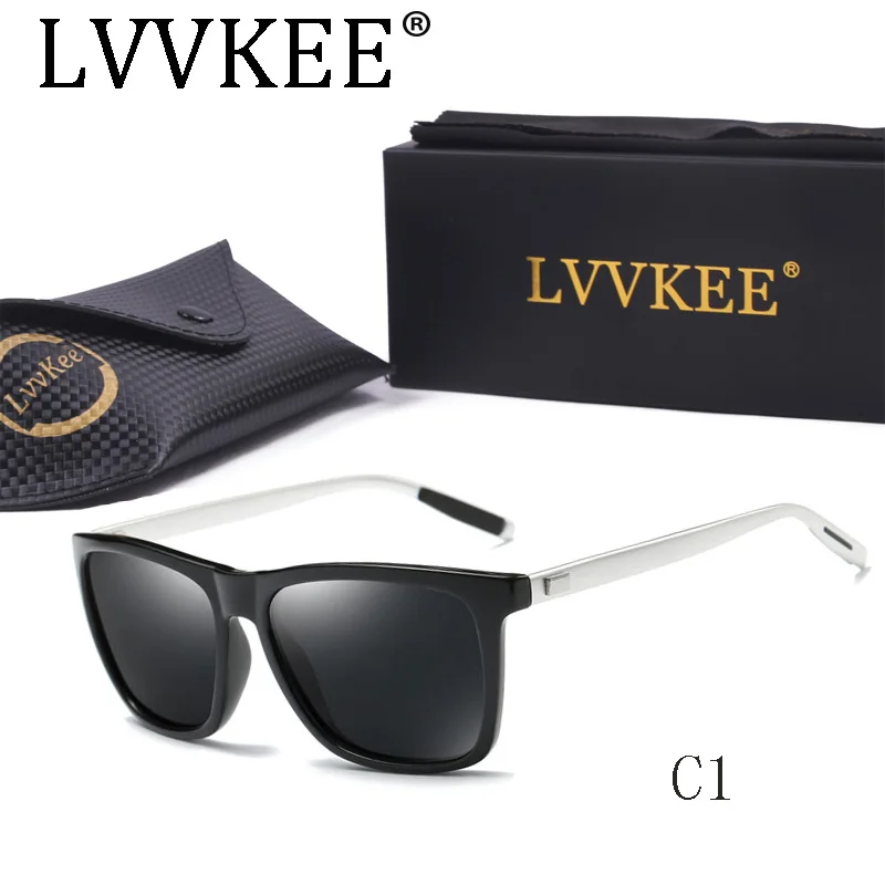 Мужские и женские прямоугольные солнцезащитные очки из алюминиево магниевого