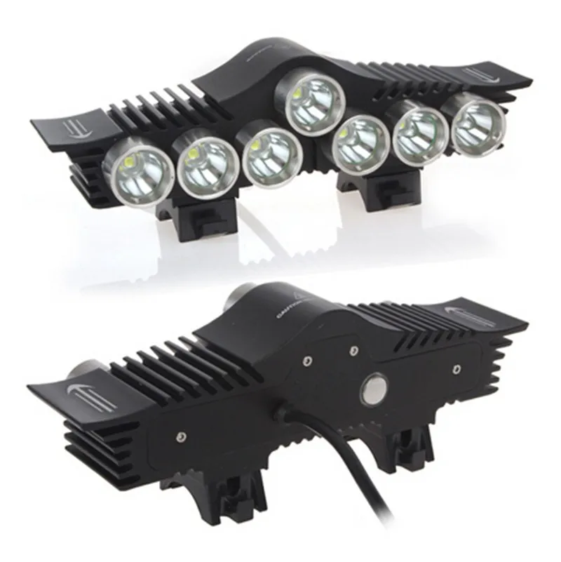 Ультра яркий 7 x CREE XM-L2 3 режима светодиодный фара для велосипеда передняя фара с 6*18650 Батарейный блок