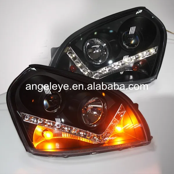 Для HYUNDAI Tucson фары светодиодный налобный фонарь 2004 2008 год SN|tucson headlights|hyundai tucson