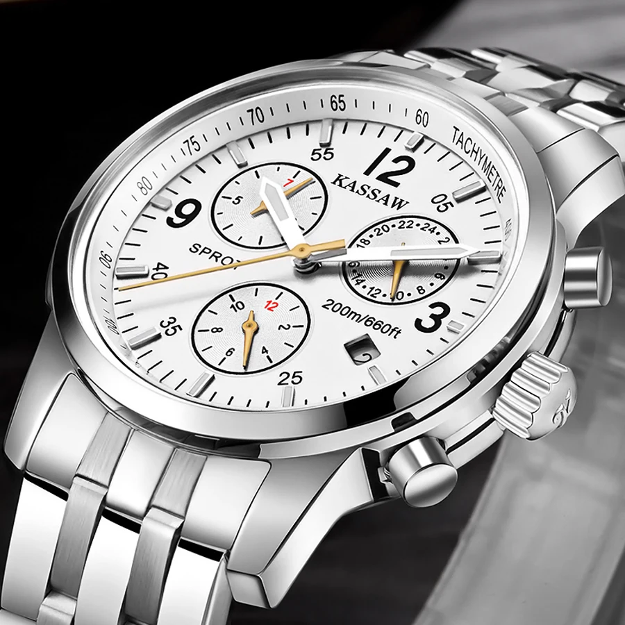 Kassaw top brand скелет механические мужские часы 2016 роскошные армия моды случайные